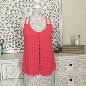 Naked Zebra Pink Sleeveless Tank Top